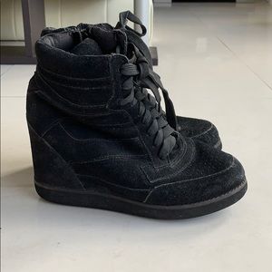 Jeffrey Campbell Nápoles Suede Sneaker Wedge